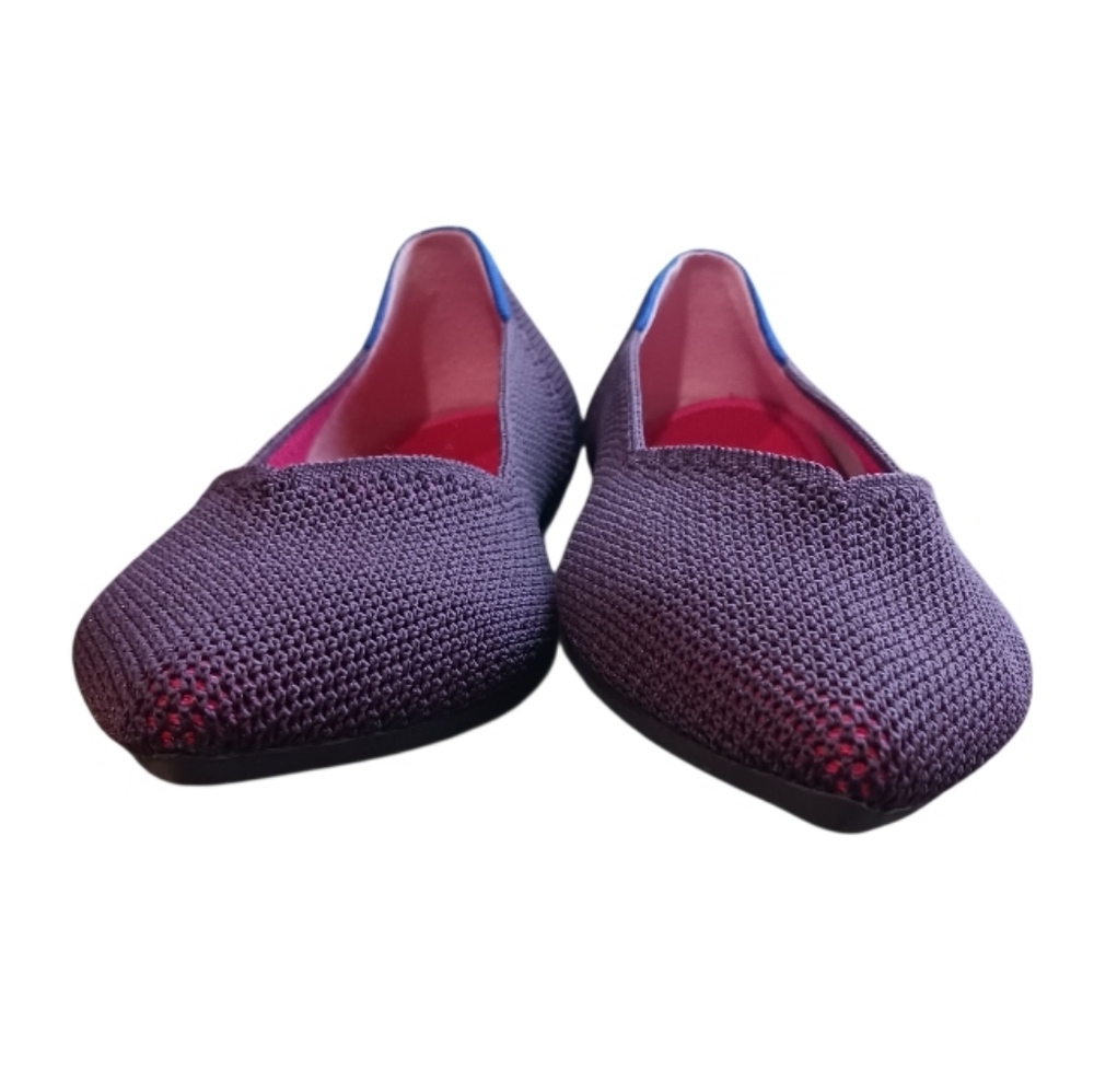 Rothys The Point Lattice Stitch Flats Berry Retired FITS LIKE 9.5/10 RARE - Picture 8 of 14